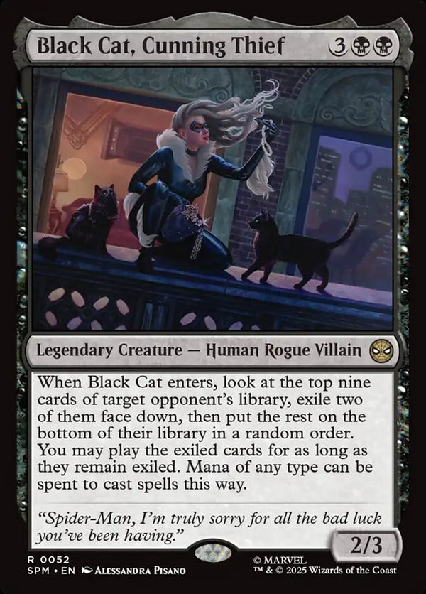 Black Cat, Cunning Thief 52 (Marvel's Spider-Man)  - Foil