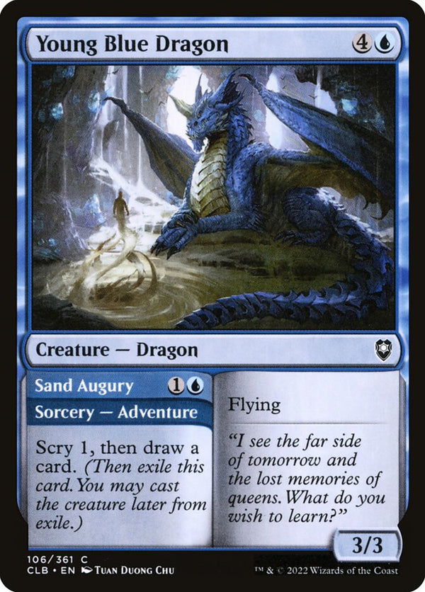 Young Blue Dragon // Sand Augury 106/361 (Commander Legends: Battle for Baldur's Gate) 