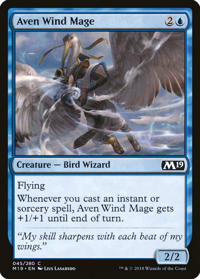 Aven Wind Mage 45/280 (Core Set 2019) 