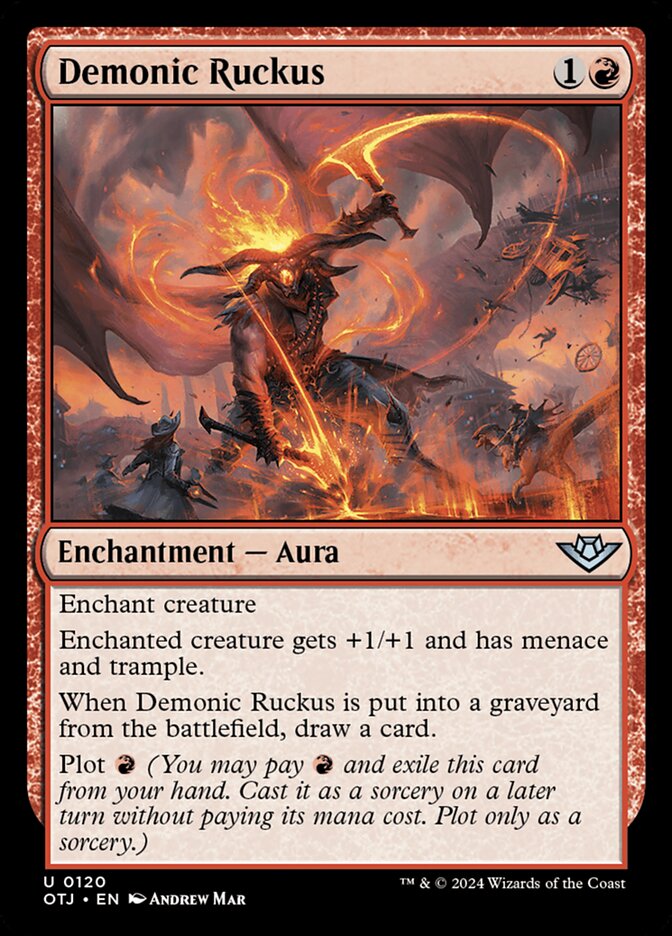 Demonic Ruckus 120/286 (Outlaws of Thunder Junction)  - Foil