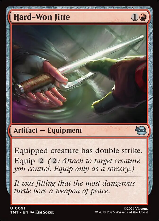 Hard-Won Jitte 91/190 (Teenage Mutant Ninja Turtles) 