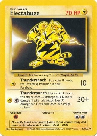 Electabuzz 020/102 (Base Set)  - Unlimited Normal