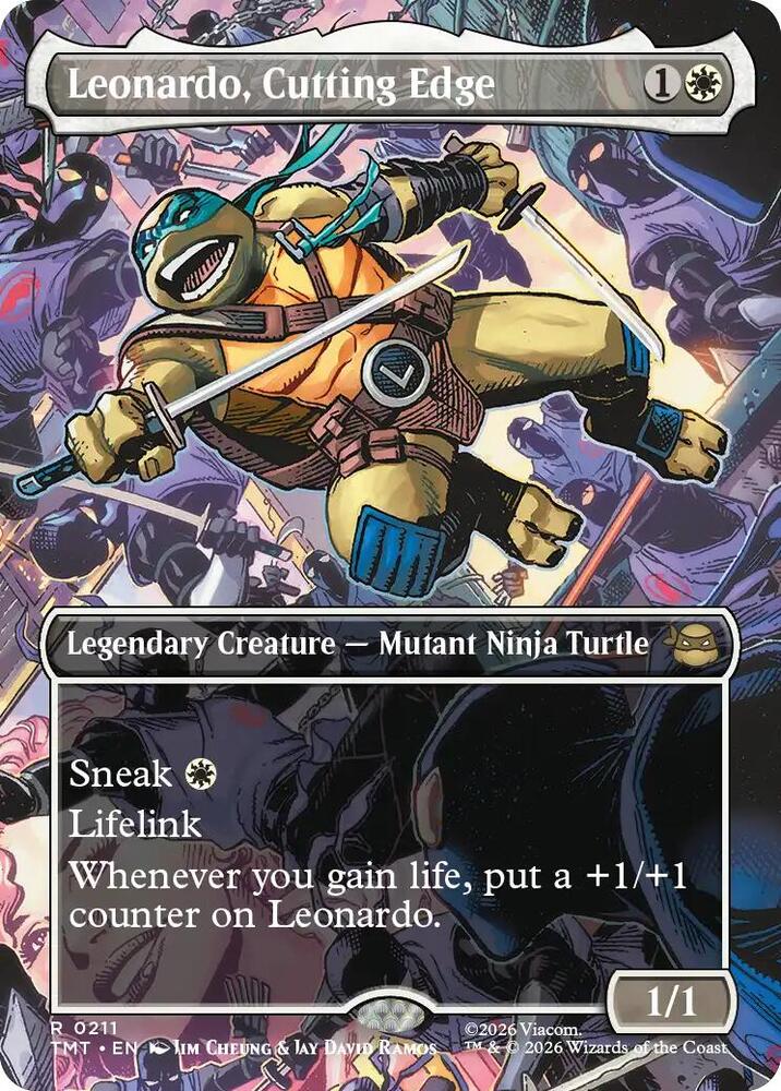Leonardo, Cutting Edge 211/190 (Teenage Mutant Ninja Turtles)  - Borderless
