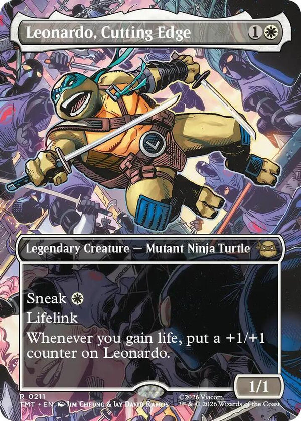 Leonardo, Cutting Edge 211/190 (Teenage Mutant Ninja Turtles)  - Borderless