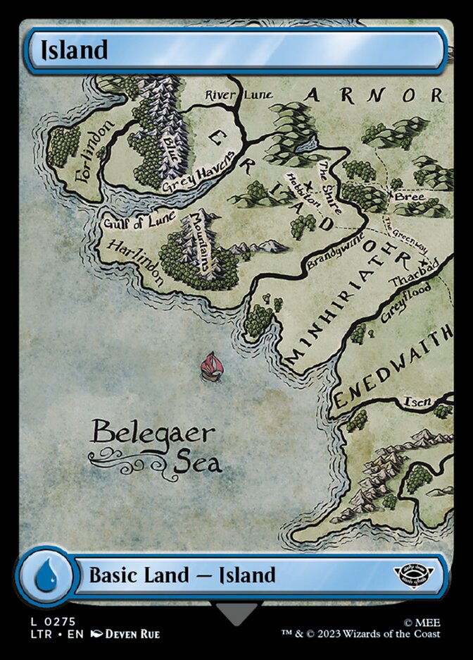 Island 275 (Universes Beyond: The Lord of the Rings: Tales of Middle-earth)  - Full Art