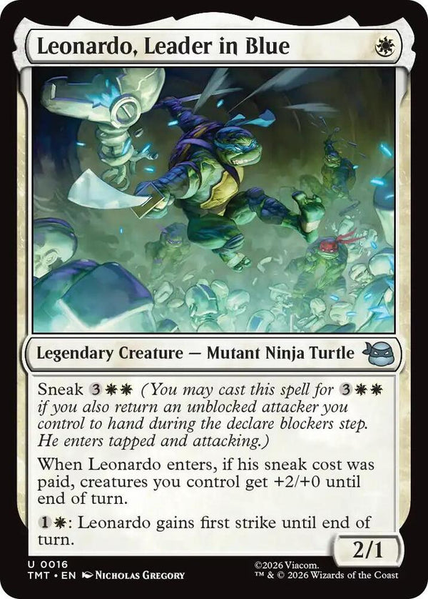 Leonardo, Leader in Blue 16/190 (Teenage Mutant Ninja Turtles) 