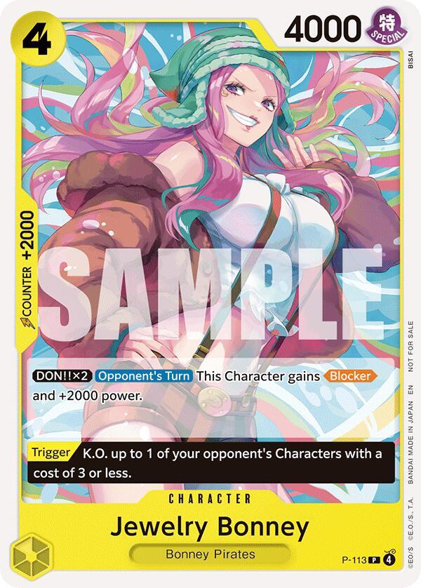 Jewelry Bonney (Heroines Battle Pack) P-113 (One Piece Promotion Cards) 