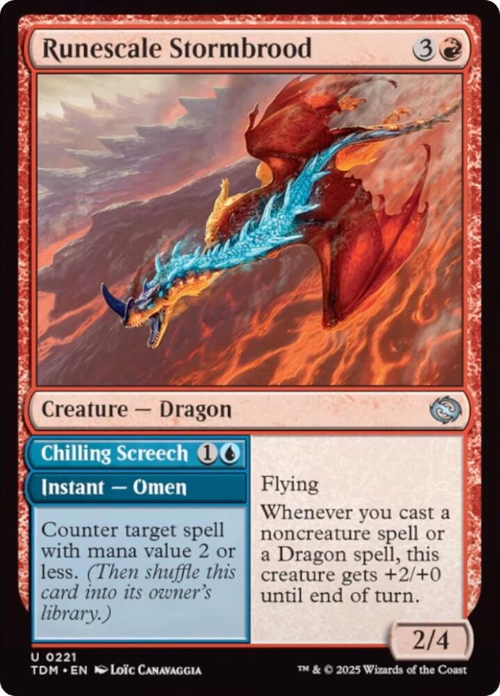 Runescale Stormbrood // Chilling Screech 221/291 (Tarkir: Dragonstorm) 