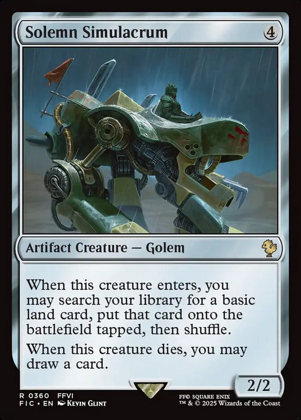 Solemn Simulacrum Duplicate 360/100 (Commander: FINAL FANTASY)  - Foil