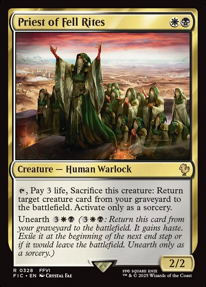 Priest of Fell Rites Duplicate 328/100 (Commander: FINAL FANTASY)  - Foil