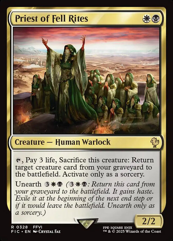 Priest of Fell Rites Duplicate 328/100 (Commander: FINAL FANTASY)  - Foil