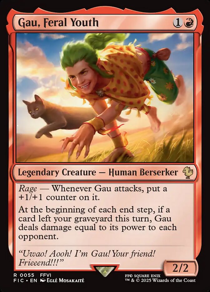 Gau, Feral Youth Duplicate 55/100 (Commander: FINAL FANTASY)  - Foil