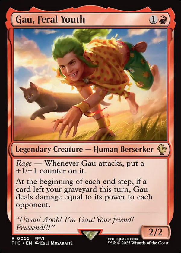 Gau, Feral Youth Duplicate 55/100 (Commander: FINAL FANTASY)  - Foil