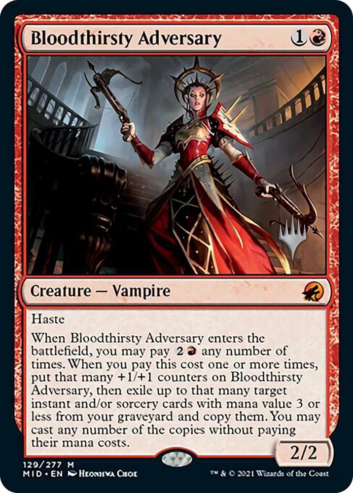 Bloodthirsty Adversary 129p/171 (Promo Pack: Innistrad: Midnight Hunt) 