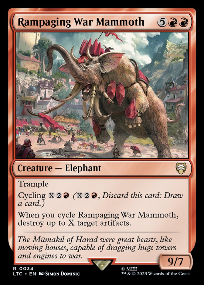 Rampaging War Mammoth 34 (Commander: The Lord of the Rings: Tales of Middle-earth) 