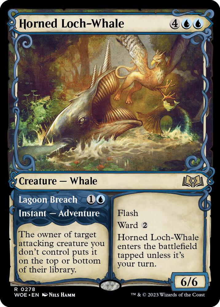 Horned Loch-Whale // Lagoon Breach 278 (Wilds of Eldraine)  - Showcase