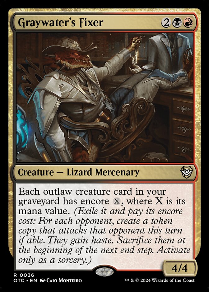 Graywater's Fixer 36/342 (Commander: Outlaws of Thunder Junction) 