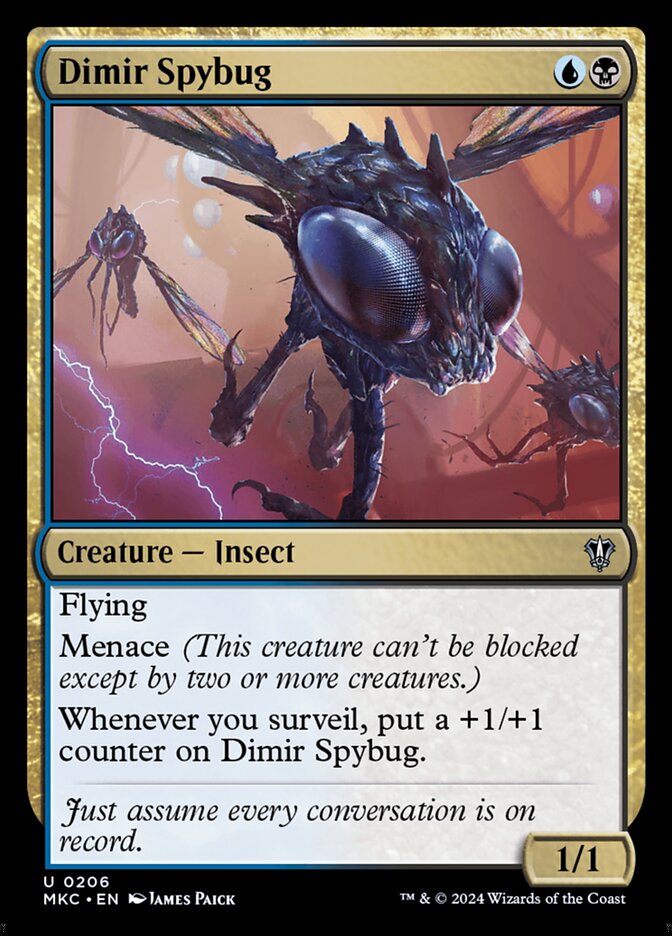 Dimir Spybug 206/311 (Commander: Murders at Karlov Manor) 