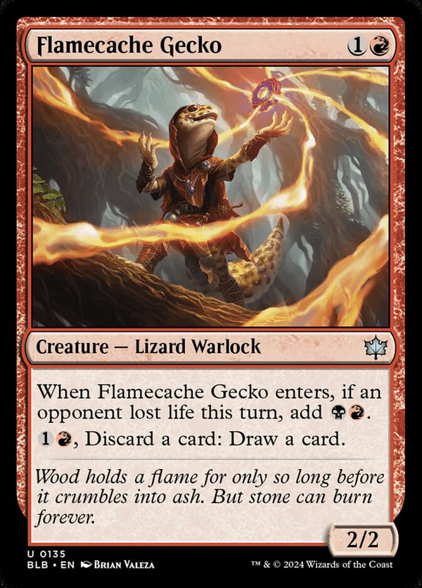 Flamecache Gecko 135/281 (Bloomburrow) 