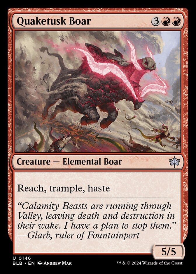 Quaketusk Boar 146/281 (Bloomburrow) 