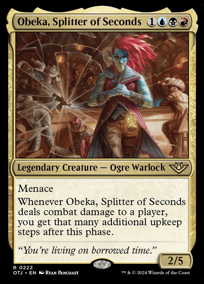 Obeka, Splitter of Seconds 222/286 (Outlaws of Thunder Junction)  - Foil