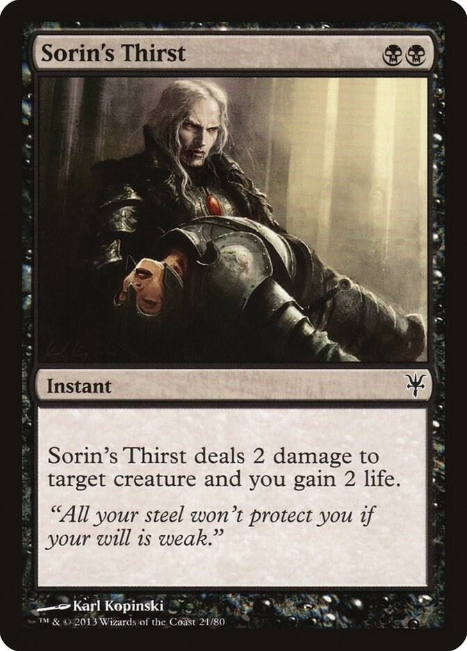 Sorin's Thirst 21/80 (Duel Decks: Sorin vs. Tibalt) 