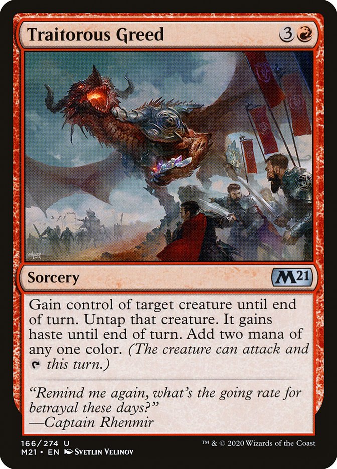 Traitorous Greed 166/274 (Core Set 2021) 