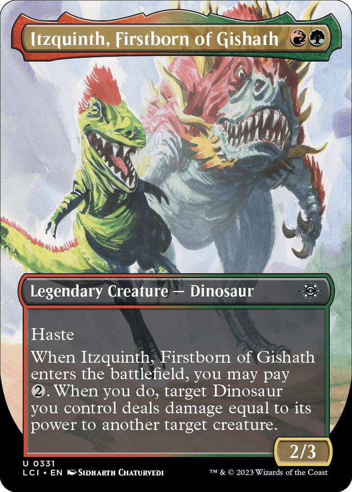 Itzquinth, Firstborn of Gishath 331/291 (The Lost Caverns of Ixalan)  - Borderless