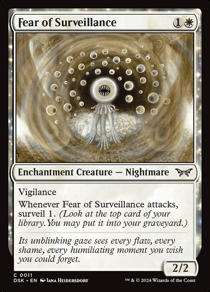 Fear of Surveillance 11/286 (Duskmourn: House of Horror)  - Foil