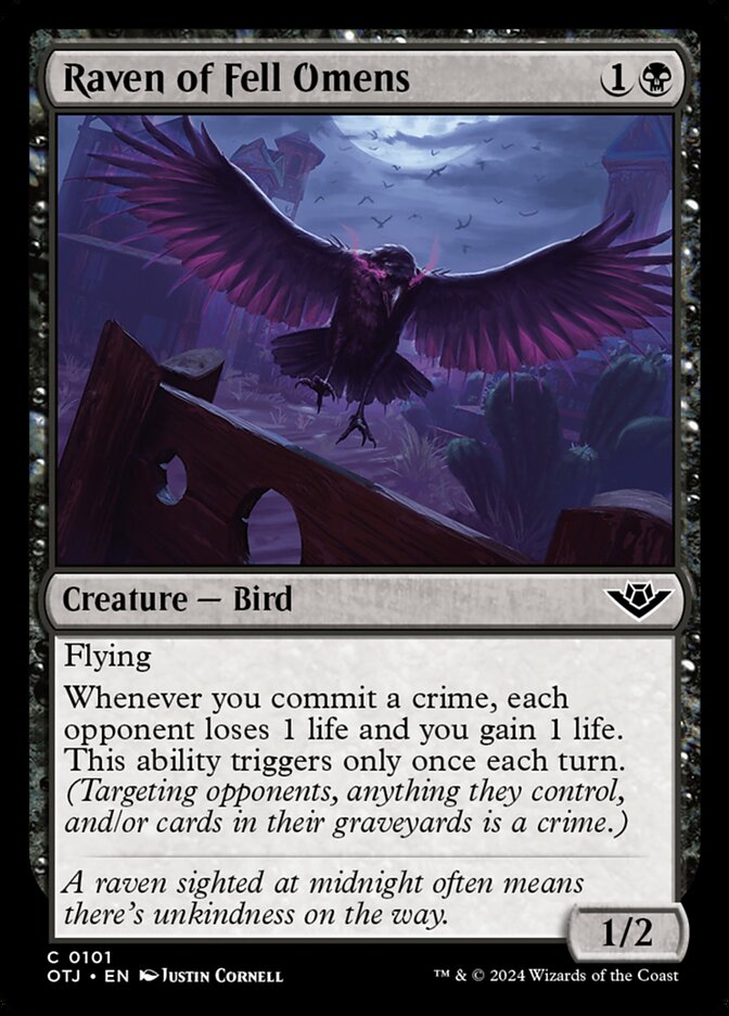 Raven of Fell Omens 101/286 (Outlaws of Thunder Junction) 