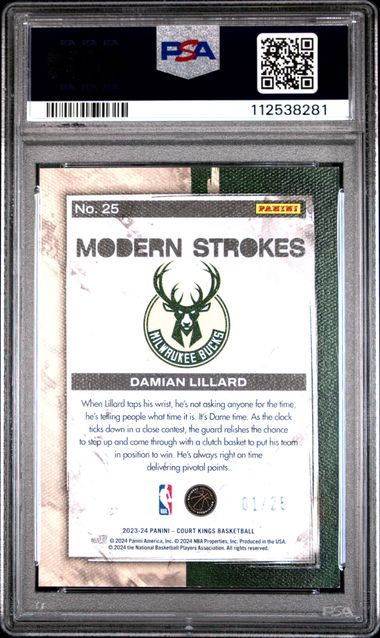 2023 Court Kings - Damian Lillard - PSA 8 Modern Strokes /25