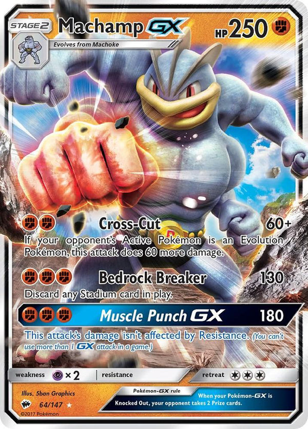 Machamp GX 64/147 (SM - Burning Shadows)  - Holofoil