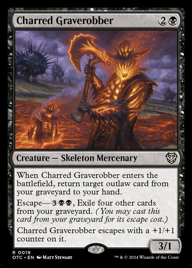 Charred Graverobber 19/342 (Commander: Outlaws of Thunder Junction) 
