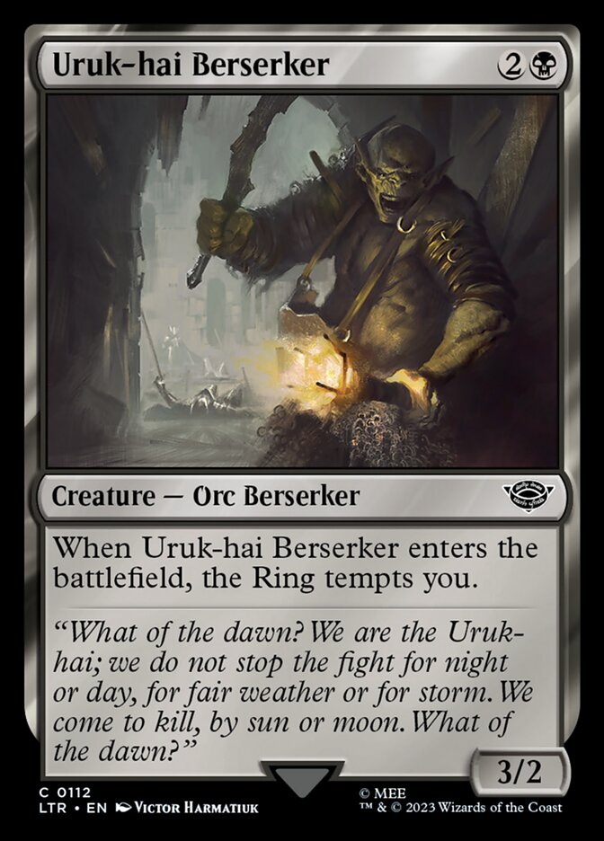 Uruk-hai Berserker 112/281 (Universes Beyond: The Lord of the Rings: Tales of Middle-earth) 