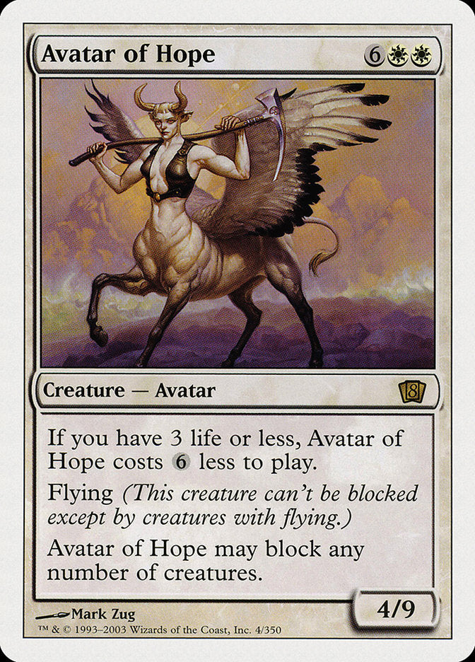 Avatar of Hope 4/350 (8th Edition) 