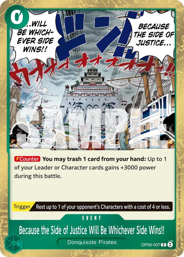 Because the Side of Justice Will Be Whichever Side Wins!! (Reprint) OP05-037 (Premium Booster -The Best- Vol. 2)  - Foil