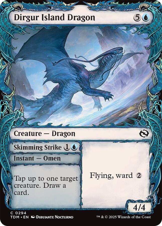 Dirgur Island Dragon // Skimming Strike 294 (Tarkir: Dragonstorm)  - Showcase Foil