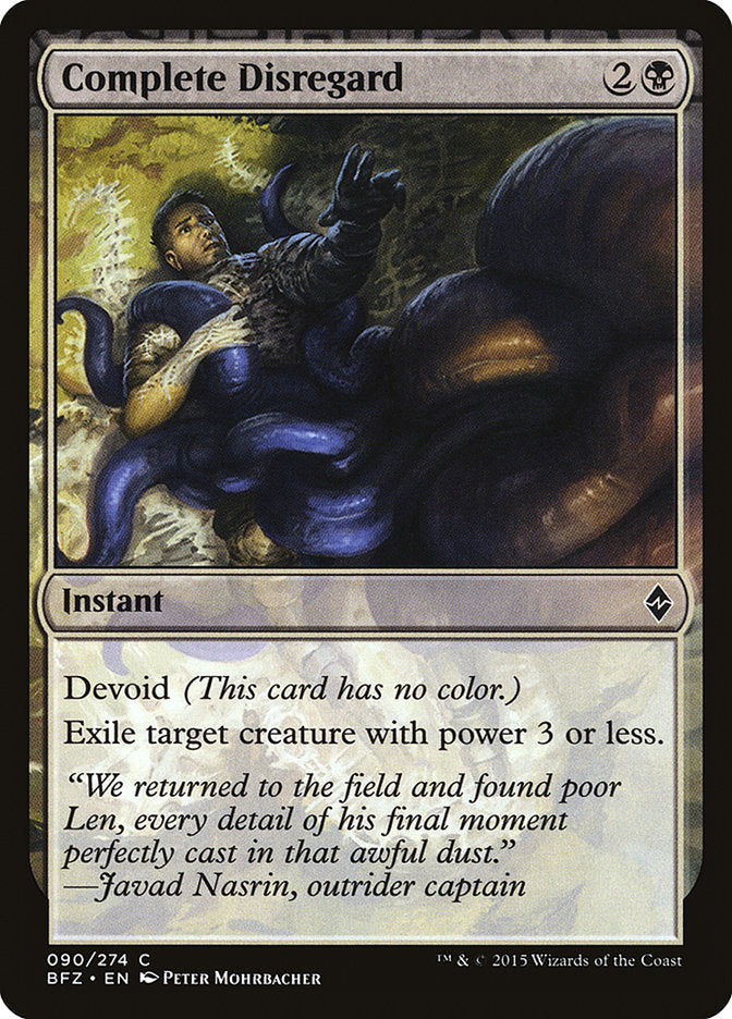 Complete Disregard 90/274 (Battle for Zendikar) 