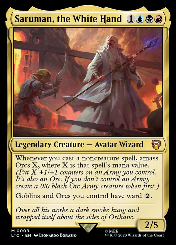 Saruman, the White Hand 8 (Commander: The Lord of the Rings: Tales of Middle-earth)  - Foil