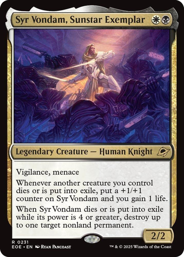 Syr Vondam, Sunstar Exemplar 231/276 (Edge of Eternities) 