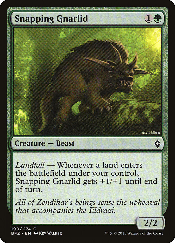 Snapping Gnarlid 190/274 (Battle for Zendikar) 