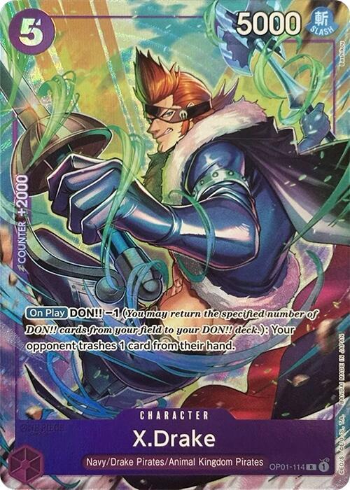 X.Drake (PCC Vol.2) OP01-114 (One Piece Promotion Cards)  - Alternate Art Foil