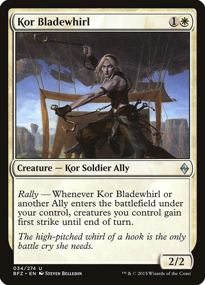 Kor Bladewhirl 34/274 (Battle for Zendikar) 