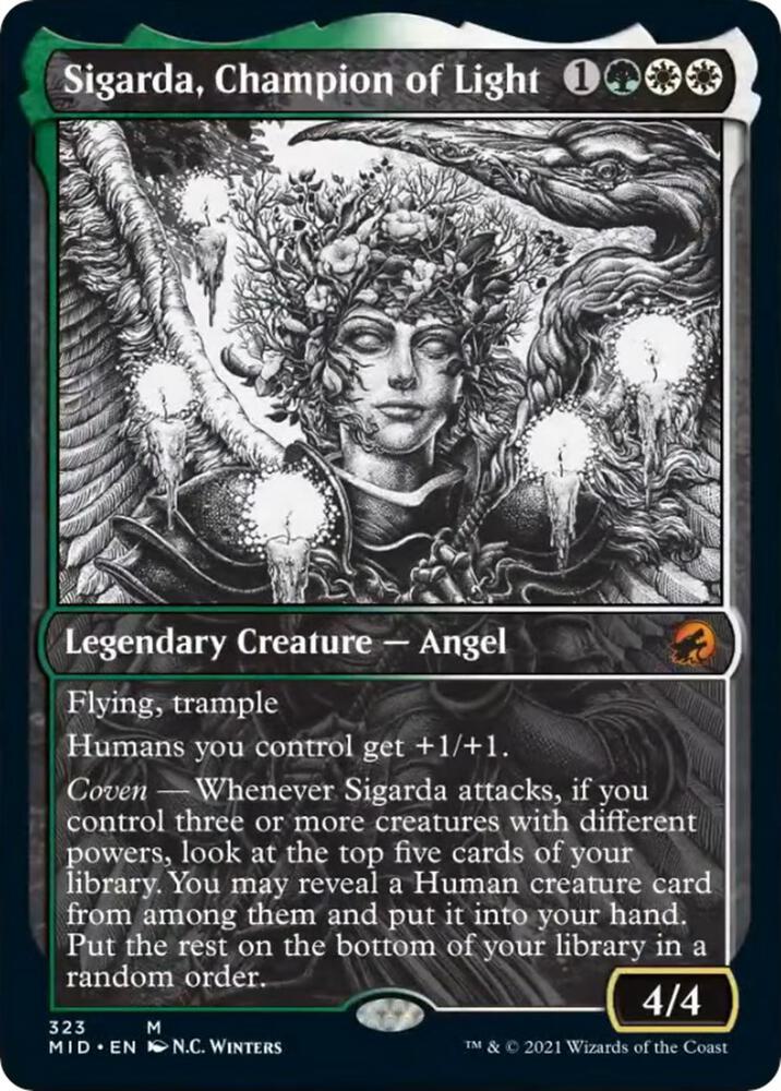 Sigarda Champion of Light Showcase 323/277 (Innistrad: Midnight Hunt) 