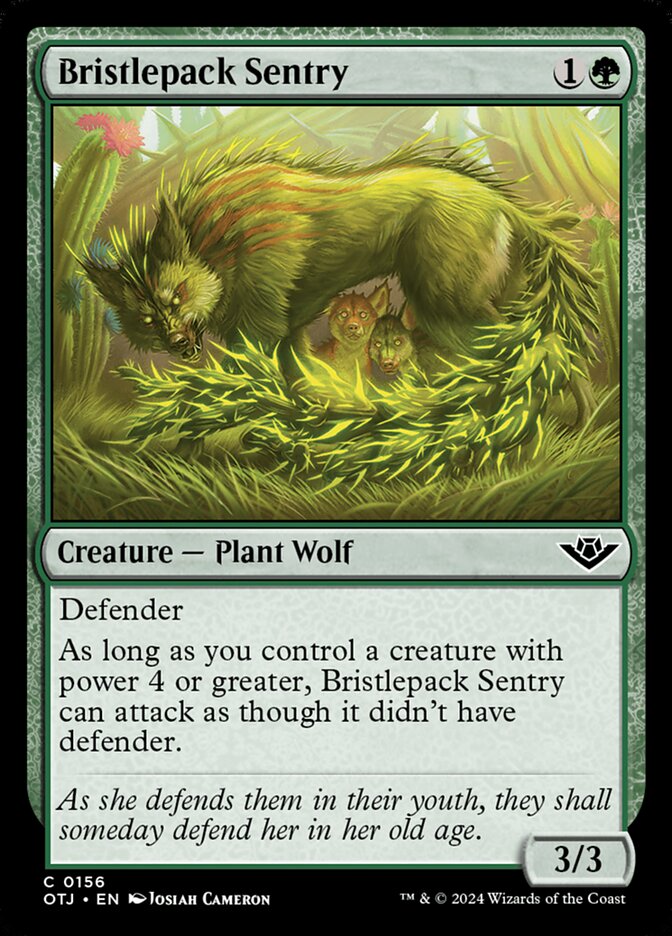 Bristlepack Sentry 156/286 (Outlaws of Thunder Junction)  - Foil