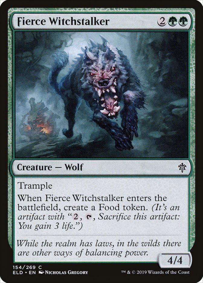 Fierce Witchstalker 154/269 (Throne of Eldraine) 