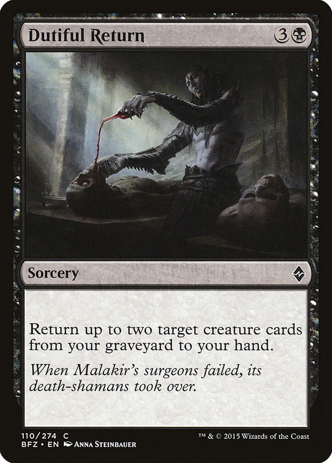 Dutiful Return 110/274 (Battle for Zendikar) 