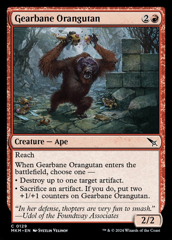 Gearbane Orangutan 129/286 (Murders at Karlov Manor) 