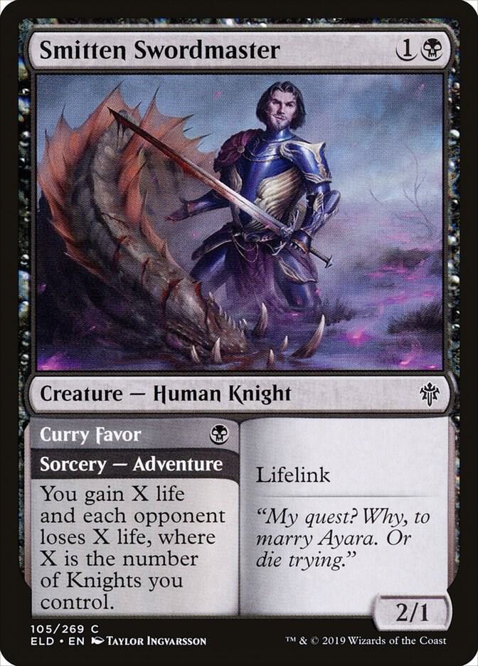 Smitten Swordmaster // Curry Favor 105/269 (Throne of Eldraine) 