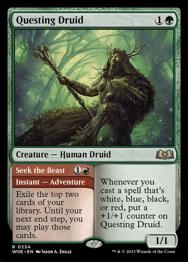 Questing Druid // Seek the Beast 234/276 (Wilds of Eldraine) 